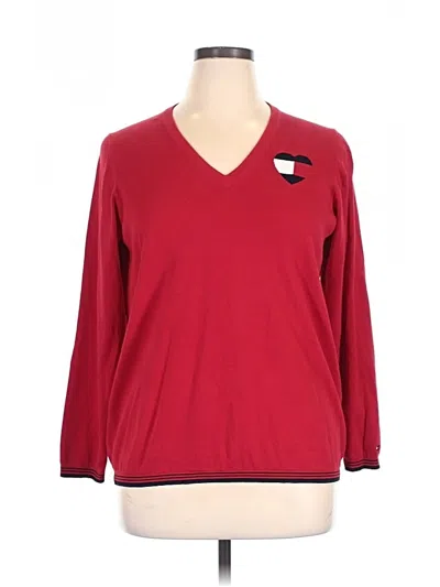 Pre-owned Tommy Hilfiger Long Sleeve T-shirt In Red
