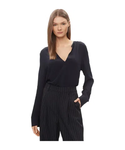Tommy Hilfiger Long-sleeved Blouse In Black