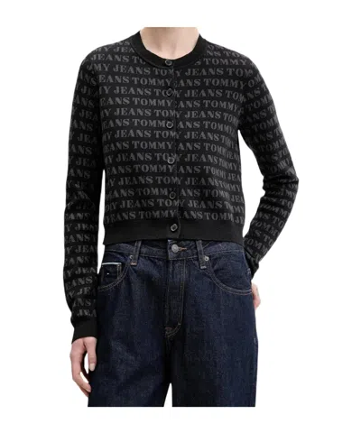 Tommy Hilfiger Long-sleeved Cardigan In Black