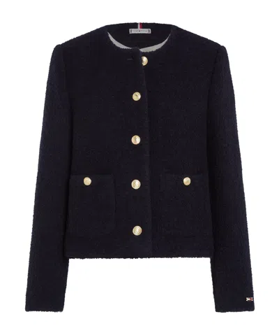 Tommy Hilfiger Long-sleeved Casual Jacket In Blue
