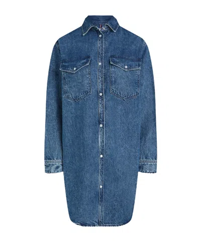 TOMMY HILFIGER LONG-SLEEVED DENIM DRESS