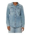 Tommy Hilfiger Long-sleeved Denim Shirt In Blue