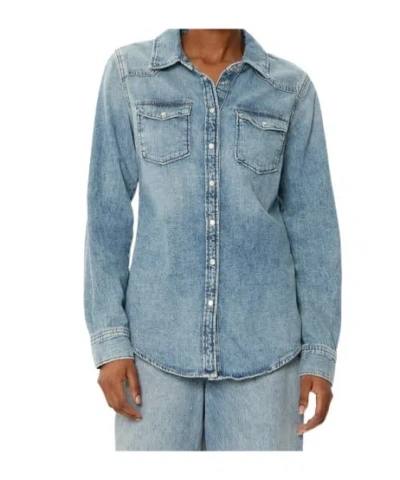 Tommy Hilfiger Long-sleeved Denim Shirt In Blue