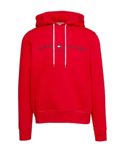 Tommy Hilfiger Long-sleeved Hooded Hoodie In Red