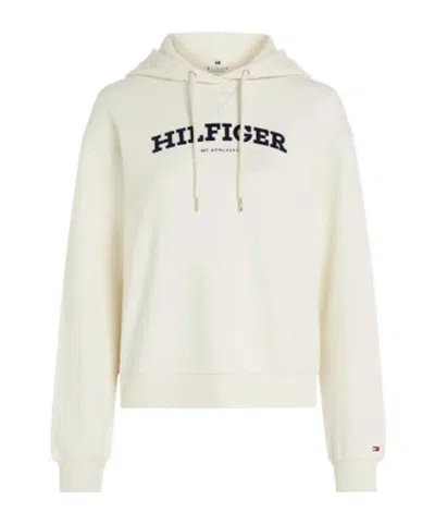 Tommy Hilfiger Long-sleeved Hooded Hoodie In White