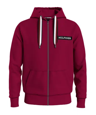 Tommy Hilfiger Long-sleeved Hooded Sweater In Red