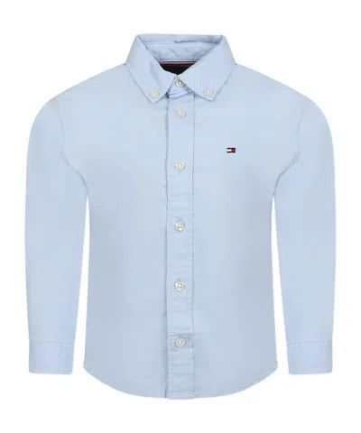 Tommy Hilfiger Kids' Long-sleeved Shirt In Light Blue