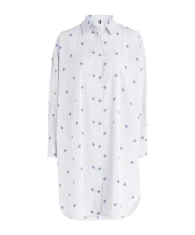 Tommy Hilfiger Long-sleeved Shirt Dress In White