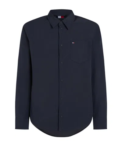 Tommy Hilfiger Long-sleeved Shirt Jacket In Black