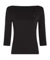 Tommy Hilfiger Long-sleeved Striped T-shirt In Black