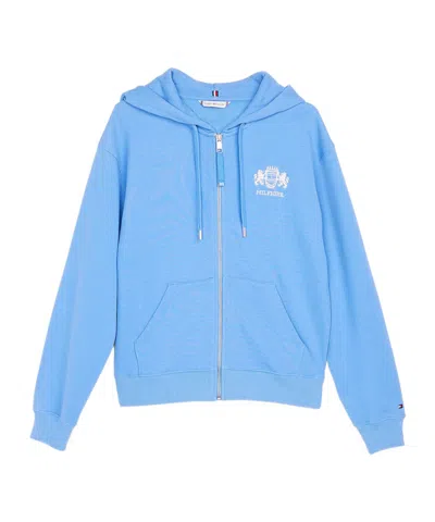 Tommy Hilfiger Long-sleeved Sweater Coat In Blue