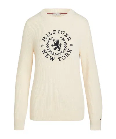 Tommy Hilfiger Long-sleeved Sweater In Nude