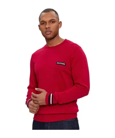 Tommy Hilfiger Long-sleeved Sweater In Red