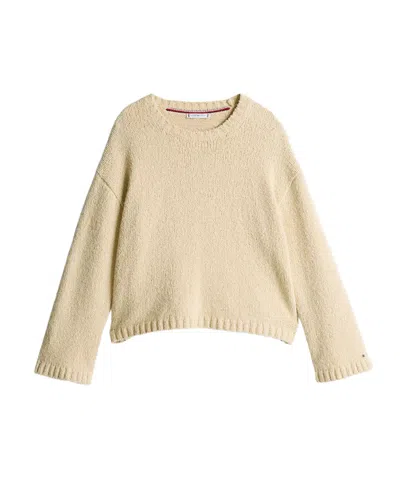 Tommy Hilfiger Long-sleeved Sweater In Rural Ivory