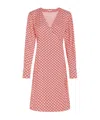 Tommy Hilfiger Long-sleeved V-neck Dress In Pink