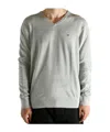 Tommy Hilfiger Long-sleeved V-neck Sweatshirt In Gray