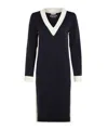 Tommy Hilfiger Long-sleeved Wool Dress In Black