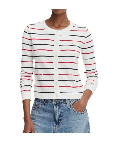 Tommy Hilfiger Long-sleeve Knit Cardigan In White