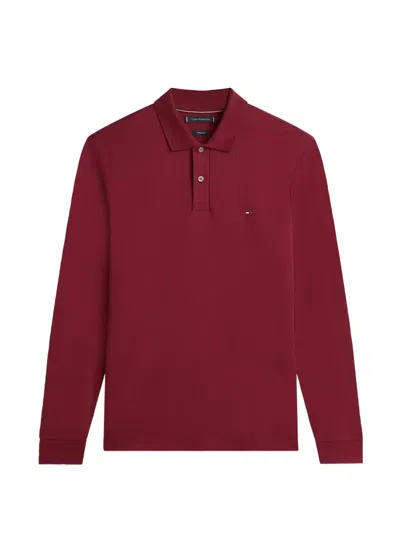 Tommy Hilfiger Long-sleeve Polo Shirt In Red