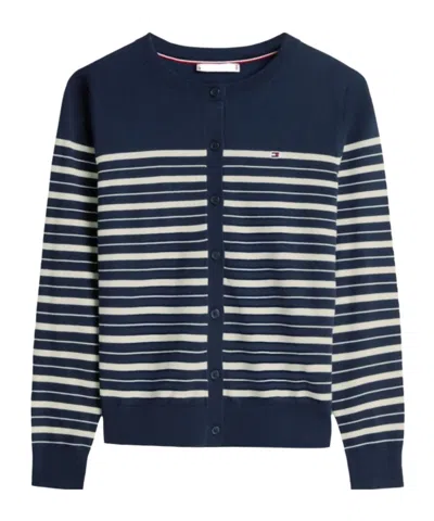 Tommy Hilfiger Long-sleeved Cardigan In Blue