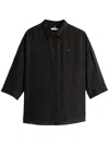 Tommy Hilfiger Linen Shirt In Black