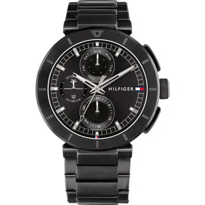 Tommy Hilfiger Lorenzo Multifunction Bracelet Watch In Black