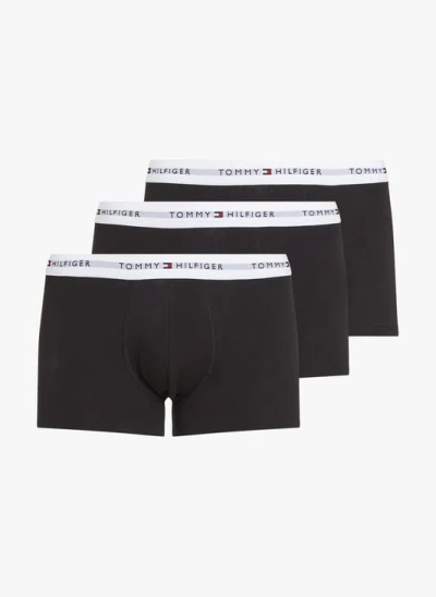 Tommy Hilfiger Lot De 3 Boxers En Coton Organique In Black