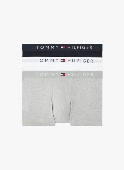 Tommy Hilfiger Cotton Classics Trunk 3pk In Grey Heather