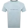 Tommy Hilfiger Lounge Logo T Shirt Blue In Blue
