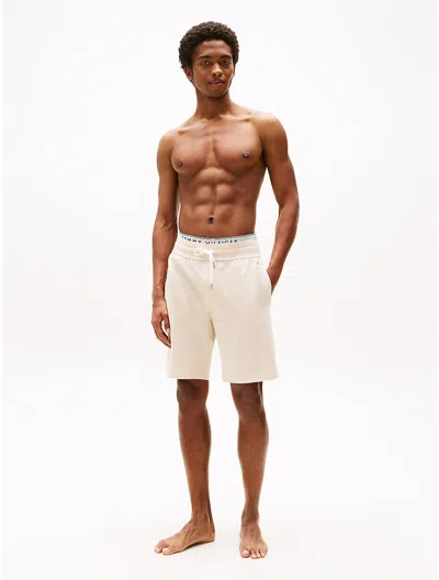 Tommy Hilfiger Lounge Track Short In Heathered Oat