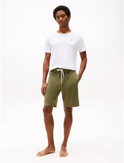 Tommy Hilfiger Lounge Track Short In Utility Olive