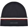 Tommy Hilfiger Love Solid Stripe Beanie Navy In Navy