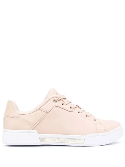 Tommy Hilfiger Low-top Monogram Charm Trainers In Pink