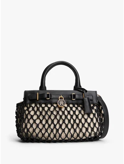 Tommy Hilfiger Macrame Leather Mini Tote Bag