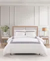Tommy Hilfiger Madison Oxford Cotton 3-pc. Duvet Cover Set, King In Navy,white