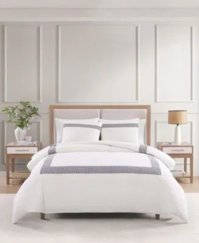 Tommy Hilfiger Madison Oxford Cotton Duvet Cover Set In Navy,white