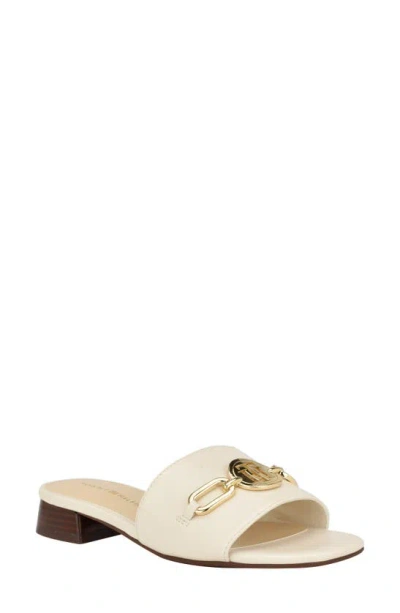 Tommy Hilfiger Malli Slide Sandal In Cream