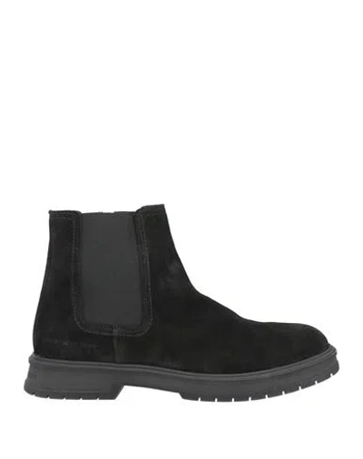 Tommy Hilfiger Man Ankle Boots Black Size 8 Leather
