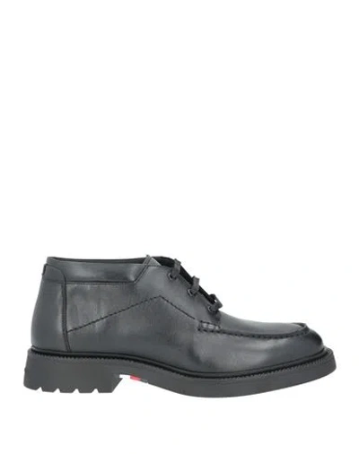 Tommy Hilfiger Man Ankle Boots Black Size 9 Leather In Multi