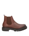Tommy Hilfiger Man Ankle Boots Brown Size 9 Leather, Textile Fibers