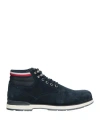 Tommy Hilfiger Man Ankle Boots Midnight Blue Size 9 Leather