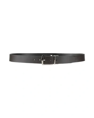 Tommy Hilfiger Man Belt Dark Brown Size 39.5 Leather