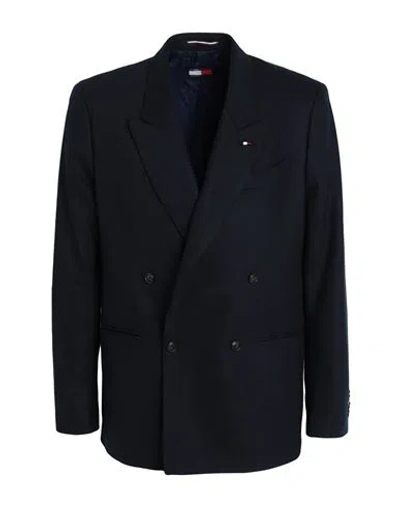 Tommy Hilfiger Man Blazer Midnight Blue Size 42 Wool, Elastane