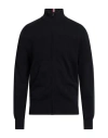 Tommy Hilfiger Man Cardigan Midnight Blue Size L Cotton In Black