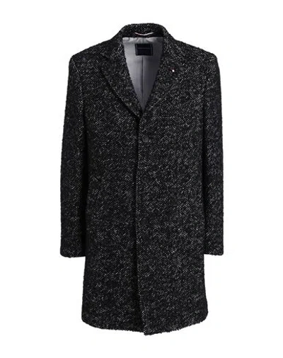 Tommy Hilfiger Man Coat Black Size 40 Wool, Acrylic, Polyester, Viscose, Polyamide