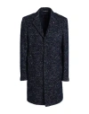 Tommy Hilfiger Man Coat Navy Size 40 Wool, Acrylic, Polyester, Viscose, Polyamide In Navy Blue
