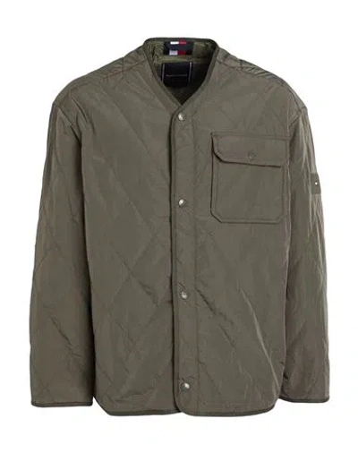 Tommy Hilfiger Man Jacket Military Green Size Xl Polyamide