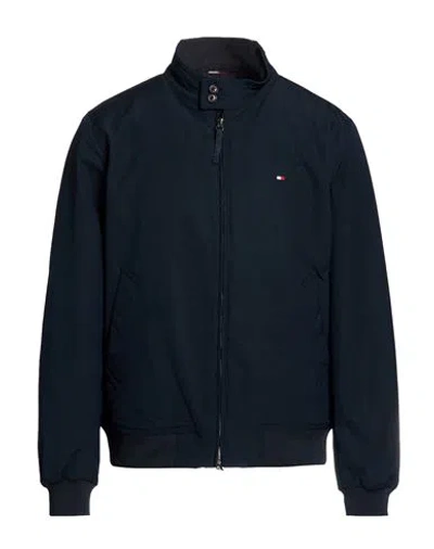 Tommy Hilfiger Man Jacket Navy Size L Elasterell-p, Polyester In Blue