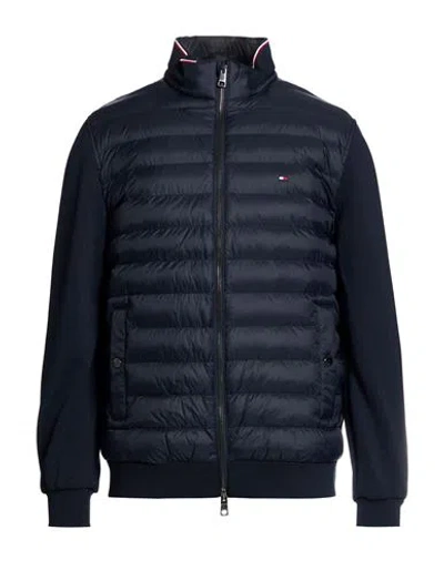 Tommy Hilfiger Man Jacket Navy Size L Polyamide, Cotton, Polyester In Blue