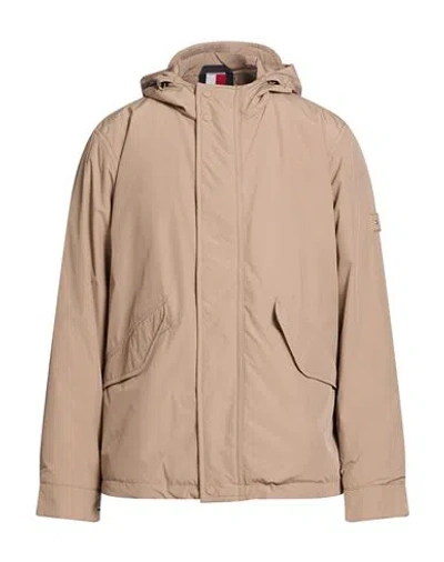 Tommy Hilfiger Man Jacket Sand Size L Polyester In Neutral
